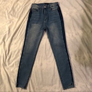 NASTY GAL side strip skinny jeans